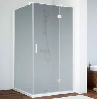 Душевой уголок Vegas Glass AFP-Fis 0110 01 10 R профиль белый, стекло сатин