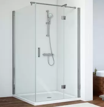 Душевой уголок Vegas Glass AFP-Fis 0110 07 01 R профиль матовый хром, стекло прозрачное