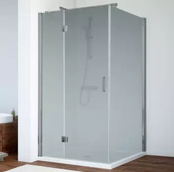 Душевой уголок Vegas Glass AFP-Fis 0110 07 10 L профиль матовый хром, стекло сатин