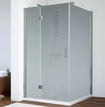 Душевой уголок Vegas Glass AFP-Fis 0110 08 10 L профиль глянцевый хром, стекло сатин