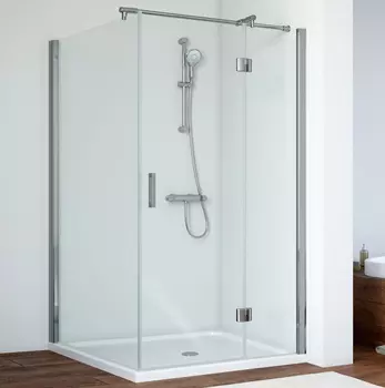 Душевой уголок Vegas Glass AFP-Fis 0120 08 01 R профиль глянцевый хром, стекло прозрачное