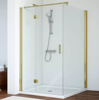 Душевой уголок Vegas Glass AFP-Fis 0120 09 01 L профиль золото, стекло прозрачное