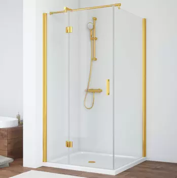 Душевой уголок Vegas Glass AFP-Fis 100*110 09 01 L профиль золото, стекло прозрачное