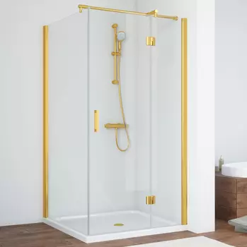 Душевой уголок Vegas Glass AFP-Fis 100*110 09 01 R профиль золото, стекло прозрачное