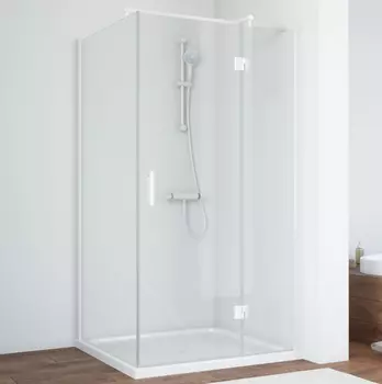Душевой уголок Vegas Glass AFP-Fis 100*80 01 01 R профиль белый, стекло прозрачное