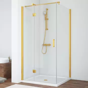 Душевой уголок Vegas Glass AFP-Fis 100*90 09 01 L профиль золото, стекло прозрачное