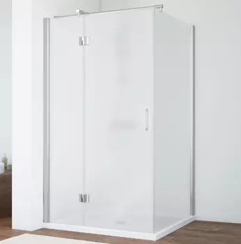 Душевой уголок Vegas Glass AFP-Fis 110*80 08 10 L профиль глянцевый хром, стекло сатин