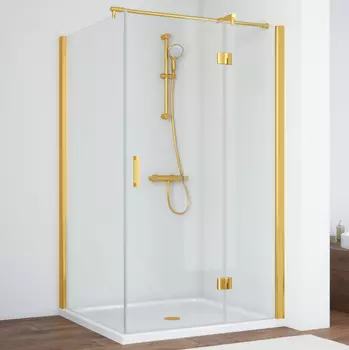 Душевой уголок Vegas Glass AFP-Fis 120*100 09 01 R профиль золото, стекло прозрачное