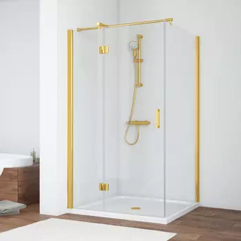 Душевой уголок Vegas Glass AFP-Fis 120*90 09 01 L профиль золото, стекло прозрачное