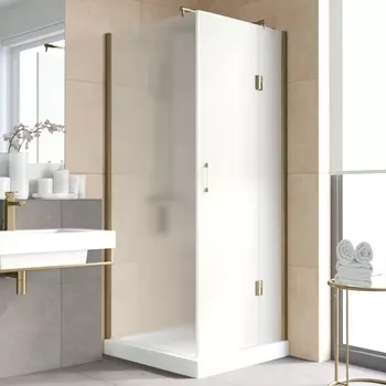 Душевой уголок Vegas Glass AFP-Fis Lux 0090 05 10 R профиль бронза, стекло сатин