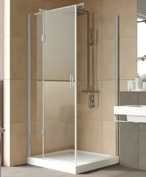 Душевой уголок Vegas Glass AFP-Fis Lux 0090 07 01 L профиль матовый хром, стекло прозрачное