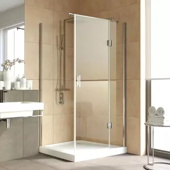 Душевой уголок Vegas Glass AFP-Fis Lux 0090 07 01 R профиль матовый хром, стекло прозрачное