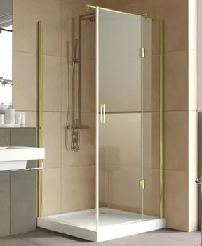 Душевой уголок Vegas Glass AFP-Fis Lux 0090 09 01 R профиль золото, стекло прозрачное