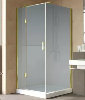 Душевой уголок Vegas Glass AFP-Fis Lux 0100 09 10 L профиль золото, стекло сатин
