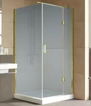 Душевой уголок Vegas Glass AFP-Fis Lux 0100 09 10 R профиль золото, стекло сатин