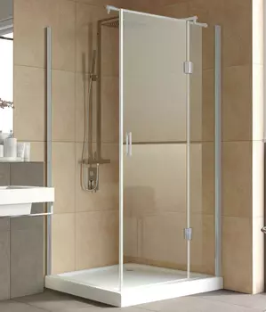 Душевой уголок Vegas Glass AFP-Fis Lux 100*90 07 01 R профиль матовый хром, стекло прозрачное