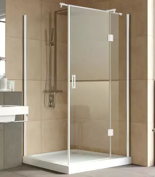 Душевой уголок Vegas Glass AFP-Fis Lux 120*100 01 01 R профиль белый, стекло прозрачное