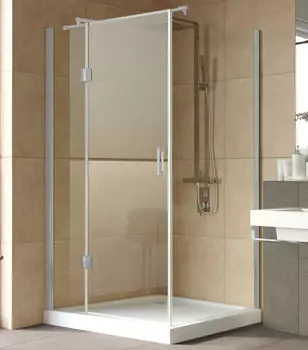 Душевой уголок Vegas Glass AFP-Fis Lux 120*100 07 01 L профиль матовый хром, стекло прозрачное