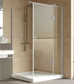 Душевой уголок Vegas Glass AFP-Fis Lux 120*100 07 01 R профиль матовый хром, стекло прозрачное