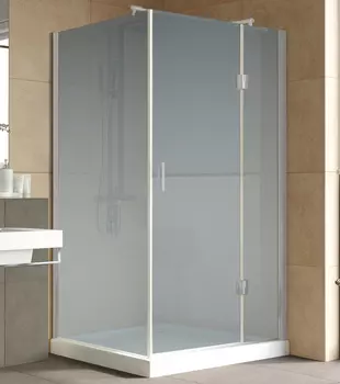 Душевой уголок Vegas Glass AFP-Fis Lux 120*100 07 10 R профиль матовый хром, стекло сатин