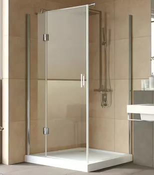 Душевой уголок Vegas Glass AFP-Fis Lux 120*100 08 01 L профиль глянцевый хром, стекло прозрачное
