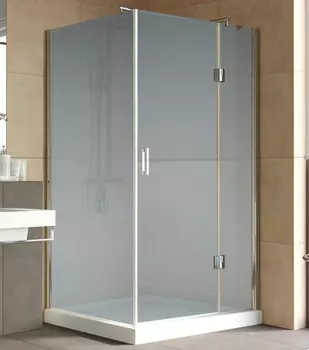 Душевой уголок Vegas Glass AFP-Fis Lux 120*100 08 10 R профиль глянцевый хром, стекло сатин