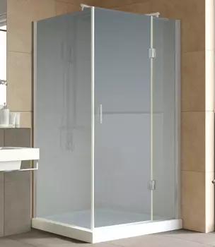 Душевой уголок Vegas Glass AFP-Fis Lux 120*90 07 10 R профиль матовый хром, стекло сатин