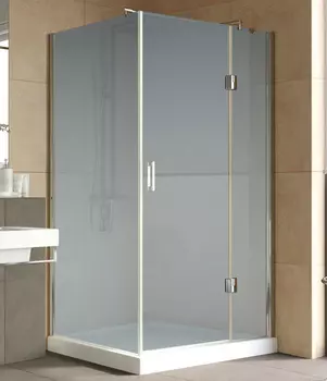 Душевой уголок Vegas Glass AFP-Fis Lux 120*90 08 10 R профиль глянцевый хром, стекло сатин