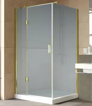 Душевой уголок Vegas Glass AFP-Fis Lux 120*90 09 10 L профиль золото, стекло сатин