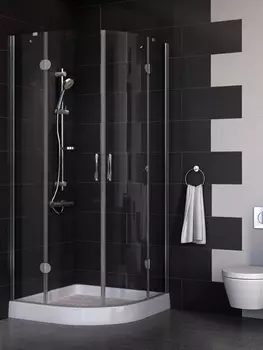 Душевой уголок Vegas Glass AFS 0080 07 01 профиль матовый хром, стекло прозрачное