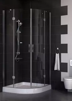 Душевой уголок Vegas Glass AFS 0090 07 01 профиль матовый хром, стекло прозрачное