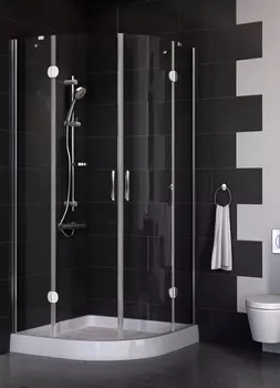 Душевой уголок Vegas Glass AFS 0090 08 01 профиль глянцевый хром, стекло прозрачное