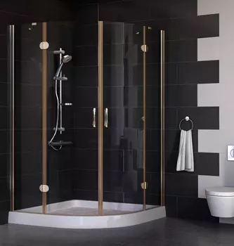 Душевой уголок Vegas Glass AFS 0120 05 01 профиль бронза, стекло прозрачное