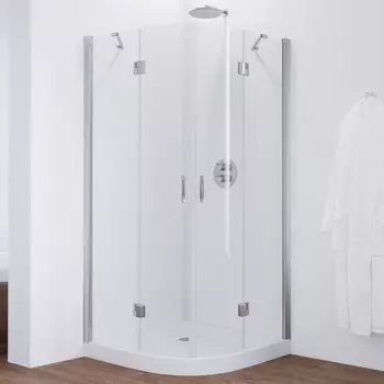 Душевой уголок Vegas Glass AFS 110 08 01 профиль глянцевый хром, стекло прозрачное