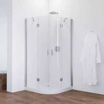 Душевой уголок Vegas Glass AFS 120 08 01 профиль глянцевый хром, стекло прозрачное