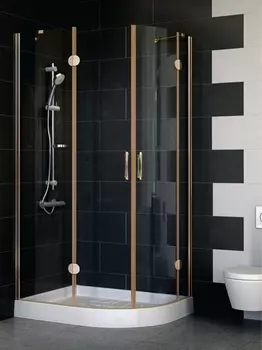 Душевой уголок Vegas Glass AFS-F 100*80 05 01 L профиль бронза, стекло прозрачное