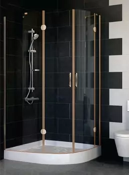 Душевой уголок Vegas Glass AFS-F 110*100 05 01 L профиль бронза, стекло прозрачное