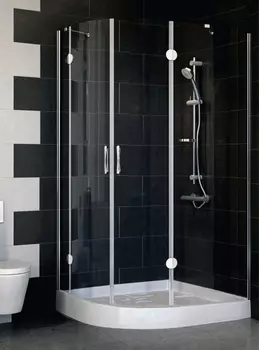 Душевой уголок Vegas Glass AFS-F 110*100 08 01 R профиль глянцевый хром, стекло прозрачное