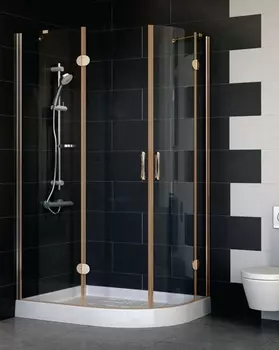 Душевой уголок Vegas Glass AFS-F 110*80 05 01 L профиль бронза, стекло прозрачное