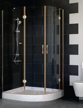 Душевой уголок Vegas Glass AFS-F 110*90 05 01 L профиль бронза, стекло прозрачное