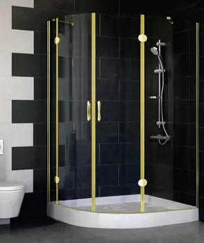Душевой уголок Vegas Glass AFS-F 120*90 09 01 R профиль золото, стекло прозрачное