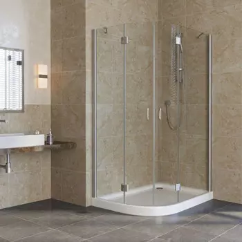 Душевой уголок Vegas Glass AFS-F Lux 120*80 07 01 R профиль матовый хром, стекло прозрачное