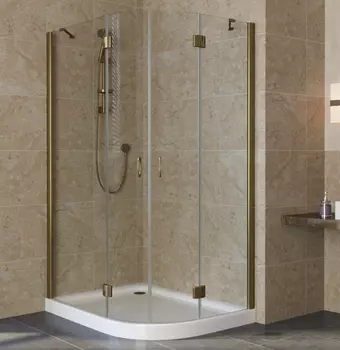 Душевой уголок Vegas Glass AFS-F Lux 120*90 05 01 L профиль бронза, стекло прозрачное