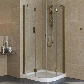 Душевой уголок Vegas Glass AFS Lux 90 05 01 профиль бронза, стекло прозрачное