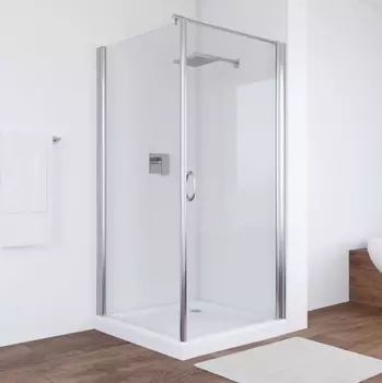 Душевой уголок Vegas Glass EP-Fis 0090 08 01 R профиль глянцевый хром, стекло прозрачное