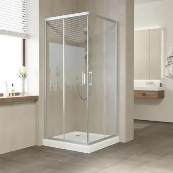 Душевой уголок Vegas Glass ZA 0080 07 01 профиль матовый хром, стекло прозрачное