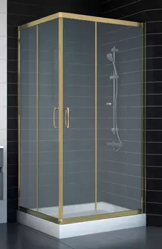 Душевой уголок Vegas Glass ZA 0090 05 10 профиль бронза, стекло сатин