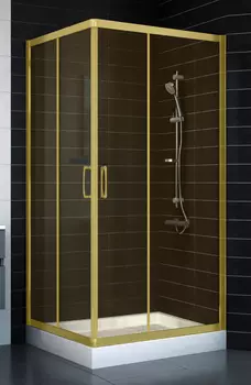 Душевой уголок Vegas Glass ZA 0090 09 05 профиль золото, стекло бронза
