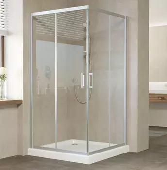 Душевой уголок Vegas Glass ZA 0110 07 01 профиль матовый хром, стекло прозрачное