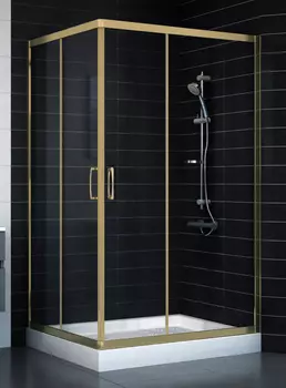 Душевой уголок Vegas Glass ZA-F 0110*100 05 01 профиль бронза, стекло прозрачное